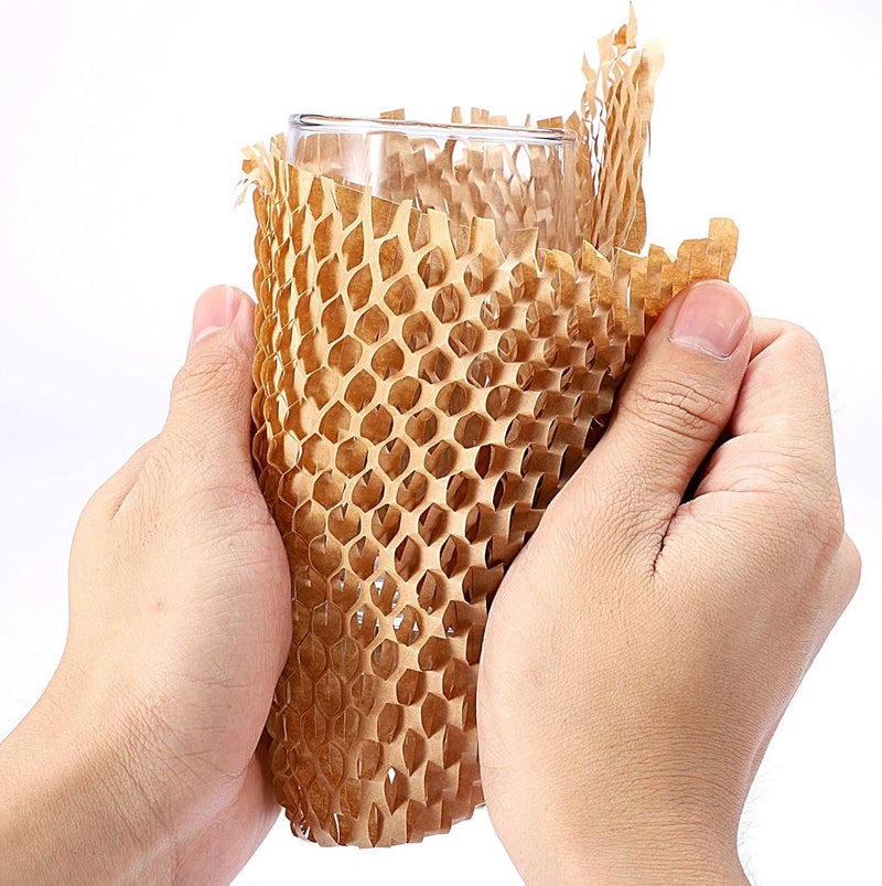 Duravel Honeycomb Cushioning Wrap Paper - 16 Inch x 20 Meter Eco-Friendly Packing Roll - Image 2